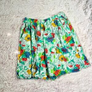 Vintage Floral Cottage Fairy Core Feminine Delicate Whimsical Shorts‎ POCKETS